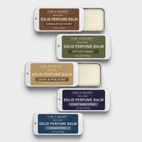 Baume de parfum solide végétalien format voyage, marque privée, senteur fruitée naturelle, longue durée, parfum masculin
