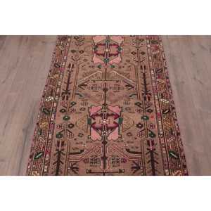 พรมตุรกี 3.4x10.3 ฟุต (105x313 ซม.) สีน้ำตาลลายพรางแบบวินเทจ - Product Image 3