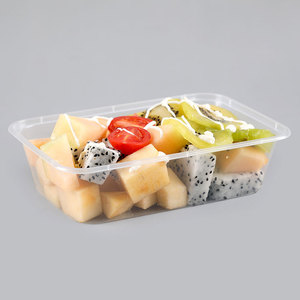 Conteneur alimentaire rectangulaire <span class=keywords><strong>jetable</strong></span> en PP, résistant au micro-ondes, noir, transparent, blanc, boîte à <span class=keywords><strong>repas</strong></span>, bol bento, <span class=keywords><strong>plateau</strong></span> à emporter - Product Image 3
