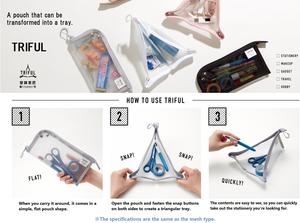 TRIFUL élégant accessoires de voyage portables plateau en maille pochette de maquillage étui à stylo avec fermeture à glissière 5 types de matériau en nylon - Product Image 4