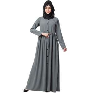 Abaya pour dames Dernier style Robe islamique pakistanaise Vêtements abaya pour dames avec boutons et logo personnalisés - Product Image 1