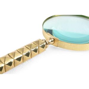 Lupa Náutica de Lujo Meridian con Borde Dorado, Lupa Decorativa de Metal Hecha a Mano, Diseñada para Leer y Examinar - Product Image 3