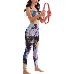 Conjuntos de Pantalones de Yoga para Mujer, Tallas Grandes, Transpirables, de Secado Rápido, Anti-UV, Diseño Sólido, Spandex/Poliéster, Ropa Deportiva, Venta al Por Mayor - Product Image 3