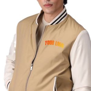 Veste universitaire 100% en laine personnalisable pour homme avec capuche chauffante et coupe ample Veste universitaire bon marché avec manches blanches - Product Image 3