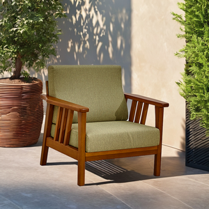 Sillón de salón individual con marco de madera de teca contemporáneo y relajante de juego de sofás, muebles, sofá para sala de estar - Product Image 6