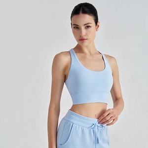 Soutien-gorge de sport pour femmes Gym Yoga Workout Crop Top Yoga Vest High Impact Fitness Bralette Push Up Running Tight Underwear With Chest Pad - Product Image 2