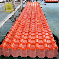 Matériaux de construction résistants aux intempéries Tuiles de toit espagnoles en PVC Feuille de toiture en résine Tuiles de toit en PVC ASA