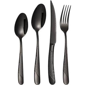 Ensemble de 3 couverts en acier inoxydable utilisés dans les ustensiles de cuisine Tabletop Cafe Home Silver Color Plated Couverts Luxury Designer Handle - Product Image 3