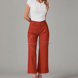 Pantalones vaqueros holgados de pierna ancha para mujer, pantalones vaqueros 2025 con logotipo personalizado a la venta, pantalones vaqueros de pierna ancha hechos a medida - Product Image 5