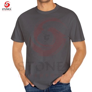 T-shirt unisexe à col rond en coton léger imprimé du logo personnalisé du fabricant Style décontracté pour hommes - Product Image 3