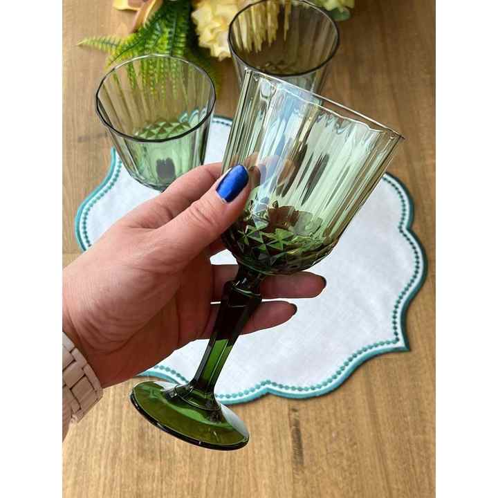 Bella Crystal Goblet Green Set of 6