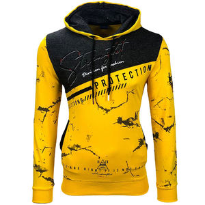 Sweat à capuche personnalisé pour homme en polaire polyester 400 GSM, streetwear, pull, entièrement personnalisé, impression par transfert thermique, séchage rapide - Product Image 2