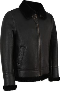 Chaqueta de piel de oveja al por mayor de alta calidad con servicios OEM para hombres con piel - Product Image 2