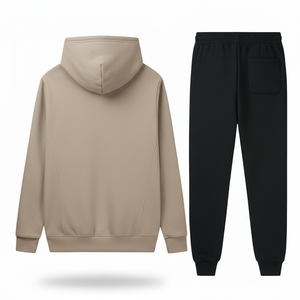 Custom Logo Two Pieces Set Tracksuit Sport Sweatshirt Jogger Hoodie Set 2 Pieces Running Men Jogging <b>Suit</b> Plain Tracksuit - Product Image 2