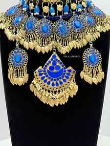 OEM/ODM Customized Vintage Stainless Steel Afghan Kuchi <b>Jewellery</b> <b>Sets</b> Wedding Wear Tikka Earrings Necklace for <b>Women</b> Parties - Product Image 4