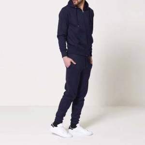 66% coton 34% polyester université Standard Tech polaire survêtement solide à capuche Logo Design élastique dessin Fit vêtements de sport - Product Image 1