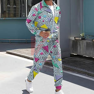 Conjunto de chándal cortavientos con cremallera completa para hombre, chaqueta ligera, pantalones para correr, traje de 2 piezas para correr, gimnasio, entrenamiento, Fitness - Product Image 3