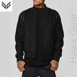 Chaqueta de Invierno para Hombre, con Cuello Mao, Transpirable, de Alta Calidad, con Logotipo Personalizado, Estilo Urbano, de Lona, de Manga Larga - Product Image 1