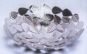 Panier de rangement pour fruits à motif de feuilles tendance, panier en métal fantaisie pour table, taille personnalisée, style classique, panier décoratif - Product Image 3