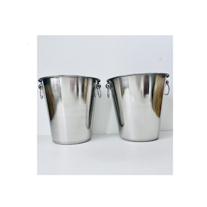 Enfriador de vino de aluminio, bañera de bebida martillada, cubo de hielo, forma redonda de champán a un precio, pieza de diseño de tazón - Product Image 2