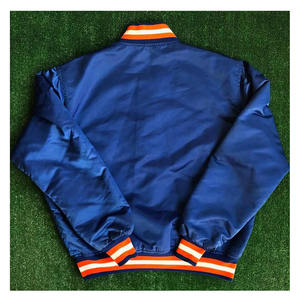 Custom Satin Men's Thick Varsity <b>Jacket</b> Streetwear Embroidery Casual Baseball Vintage Baseball Oversized Bomber <b>Jacket</b> - Product Image 4