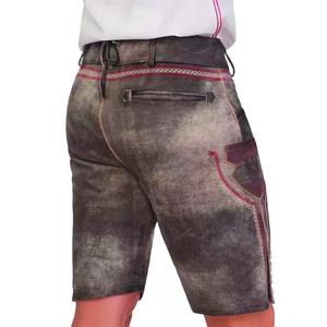 Pantalon en cuir à taille moyenne pour hommes, style bavarois doré Kniebund Hosen, style traditionnel bavarois traditionnel - Product Image 3