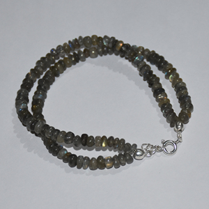 Labradorite naturelle semi-précieuse Bracelet fait main. Bracelet avec chaîne ajustable pour homme femme et fille en argent sterling 925 - Product Image 4