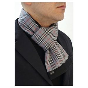 Men's Houndstooth Patterned Wool Double-Sided Shawl Corset Beige Black Brown Long Style Double-Sided Scarf - Product Image 3