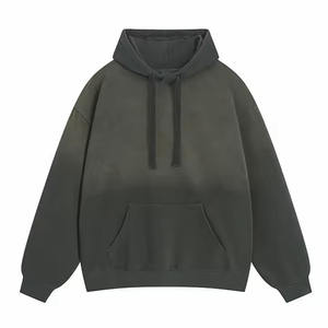 Sweat à capuche pour homme en coton épais délavé à l'acide de haute qualité pull-over surdimensionné de luxe personnalisé sweats à capuche en coton personnalisés - Product Image 3