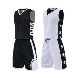 Conjunto de ropa deportiva de secado rápido con estampado Reversible personalizado unisex, camiseta de baloncesto de poliéster transpirable para hombres y mujeres de talla grande - Product Image 1