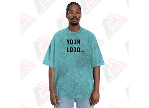 Élégant hommes lavage à l'acide t-shirt doux à la mode confortable - Product Image 2