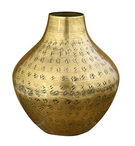 <b>Mirror</b> Finished Customize Size High Quality Metal Gold Iron Flower Vase Hammered for Home or Living Room Decor. - Product Image 5