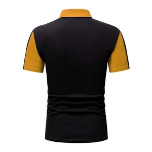 เสื้อโปโลผู้ชายทรงโอเวอร์ไซส์แขนสั้นผ้าคอตตอนไฮสตรีทเสื้อโปโลสีบล็อกสีออกแบบได้ตามต้องการดีไซน์ล่าสุด - Product Image 3