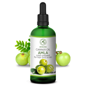 Huile d'Amla Aromatika 100ml, Huile de Fruit d'Emblica Officinalis Pressée à Froid pour la Croissance des Cheveux, les Soins du Cuir Chevelu et les Pointes Fourchues - Product Image 1