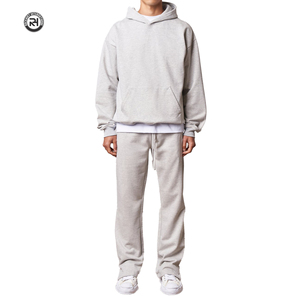 Custom Regular Fit Winter Hooded Solid Breathable Lightweight Polyester/Cotton <b>Tracksuit</b> Set Sportswear Custom Colors Logo for - Product Image 1