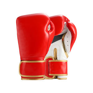 High Leather Breathable Boxing Training Gloves for <b>Men</b> Women Sparring <b>Punching</b> Kickboxing Heavy Bag Workout Hook Loop Closure - Product Image 1