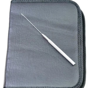 Outils d'extensions de cheveux Kit d'outils d'extension de cheveux et de perlage en acier inoxydable Pinces avec belle pochette en cuir écologique - Product Image 4