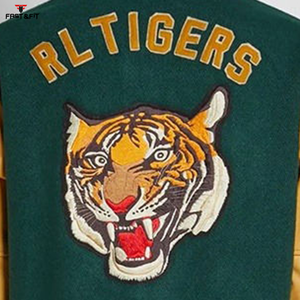 Nouvelle arrivée Veste de baseball vintage personnalisable Varsity Jacket en toile d'hiver unisexe coupe-vent respirante 100% coton - Product Image 5