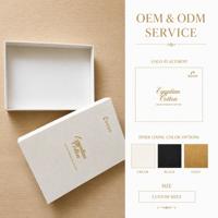 Boîtes rigides écologiques haut de gamme personnalisées pour l'emballage de vêtements avec boîte cadeau en papier texturé et logo en feuille d'or