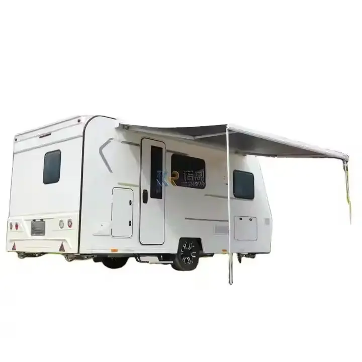Sıcak satış kamp römorku aile için lüks karavan karavan karavan kapalı yol mobil ev çekme karavan