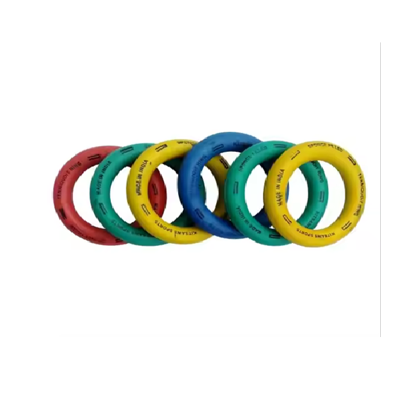 High Quality Circular Shape Rubber Tennikoit Ring 6 Colorful Fitness Hoops Various Sports & Entertainment Colors Plain Pack