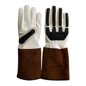 Gants de soudage en cuir de vachette TPR Gel paume pour doublure manchette de 6 pouces coupe thermique résistant à la chaleur sécurité améliorée en plein air décontracté - Product Image 5