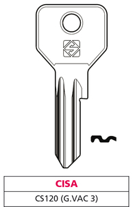 Chiave Ottone Cs120 (g. Vac 3) Cisa - Product Image 1