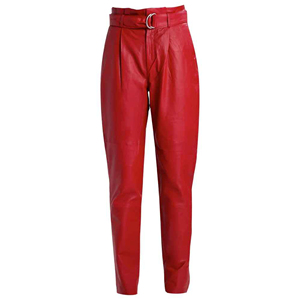 Pantalones de Cuero para Mujer, Pantalones Elásticos Versátiles para el Trabajo, Uso Versátil en Prendas, Textiles Decorativos para el Hogar - Product Image 1