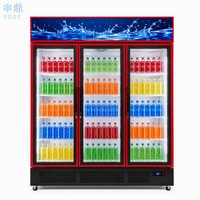 Réfrigérateur à boissons avec porte vitrée transparente, équipement de réfrigération par compression, faible consommation d'énergie, refroidisseur de boissons réglable