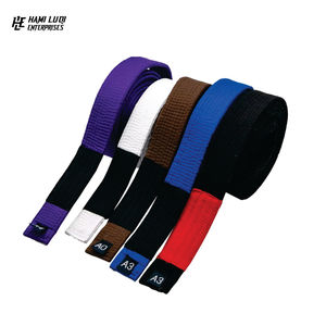 Vente en gros OEM couleur personnalisée 100% coton BJJ ceinture Arts martiaux de haute qualité ceinture de karaté - Product Image 6