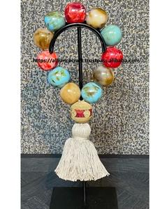 Guirnalda de cuentas de resina de Color personalizado borlas creativas irregulares decoración del hogar ornamento regalo rústico medias de Navidad - Product Image 6