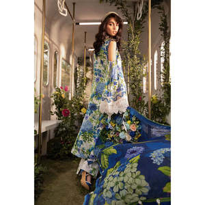 Maria B. Vestido Boho de Gasa para Primavera/Verano - Diseño 2B-TC-735 - Product Image 3