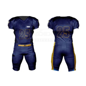 Conjunto de uniforme de fútbol americano para hombre con estampado personalizado, ropa deportiva de manga corta de alta calidad, transpirable, de talla grande, nombre del jugador - Product Image 6