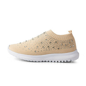 Calzino leggero lavorato a maglia in cristallo di strass traspirante ortopedico Slip On <span class=keywords><strong>scarpe</strong></span> da passeggio <span class=keywords><strong>scarpe</strong></span> da ginnastica da <span class=keywords><strong>donna</strong></span> - Product Image 6